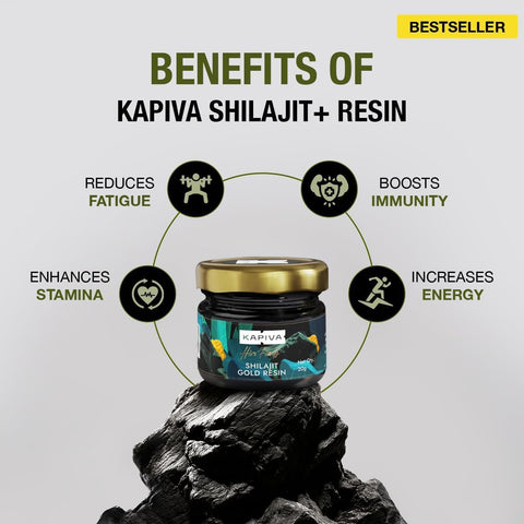 Kapiva Shilajit Gold Resin - 100% Ayurvedic Herbal Supplement - 20g - Image 6