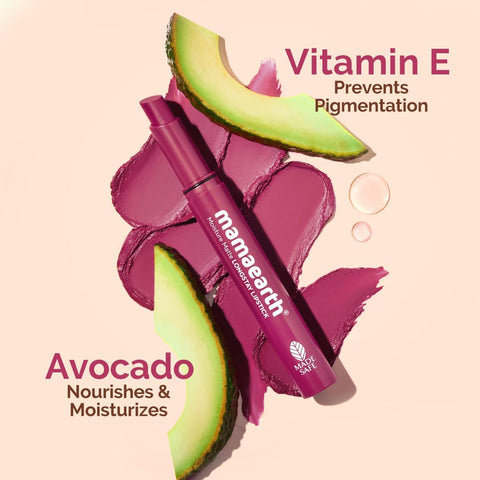 Mamaearth Moisture Matte Lipstick - Pink Lemonade, Avocado Oil & Vitamin E, 2g - Image 4