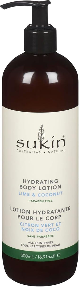 Sukin Hydrating Body Lotion - Lime & Coconut, 500 ml