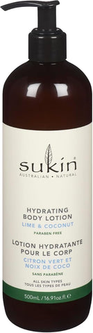 Sukin Hydrating Body Lotion - Lime & Coconut, 500 ml