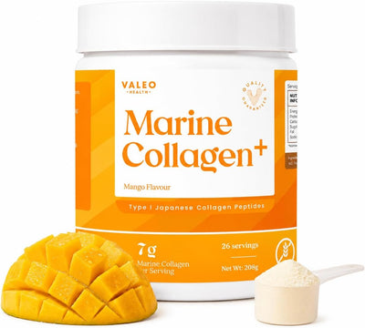 Valeo Marine Collagen+ Alphonso Mango Flavour Powder - 26 Servings