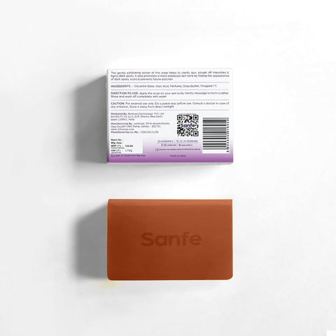 Sanfe Dark Spots Brightening Soap with 2% Kojic Acid - 75g - Image 7