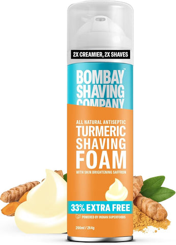 Bombay Shaving Company Turmeric Shaving Foam - Enriched Formula, 266ml