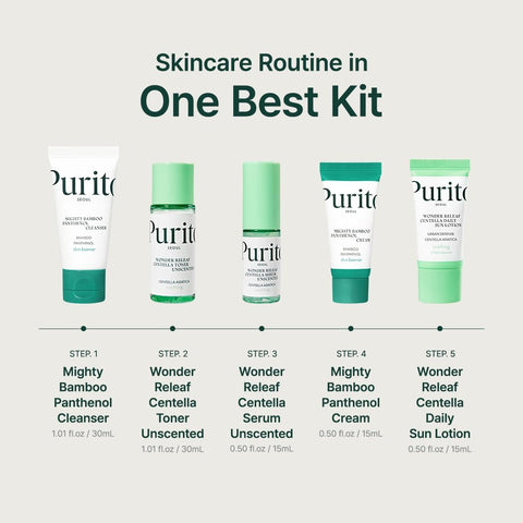Purito Skincare Kit with Panthenol, Centella, Bamboo - 3.52 fl. oz. - Image 6