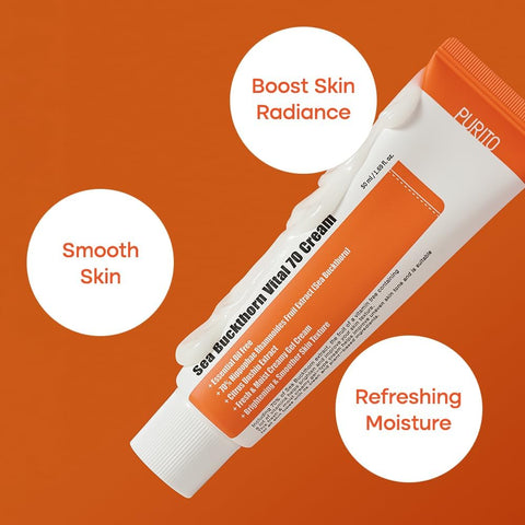 Purito Sea Buckthorn Vital 70 Face Cream with Vitamin C, 50ml - Image 3