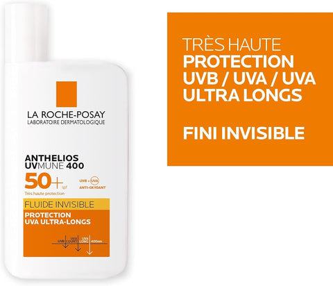 LRP Anthelios UVMune 400 SPF50+ Invisible Fluid, Fragrance-Free, 50ml - Image 2
