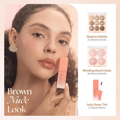 Dasique Blending Mood Cheek #09 - Almond Vanilla 4 Tone Blush Palette - Image 7
