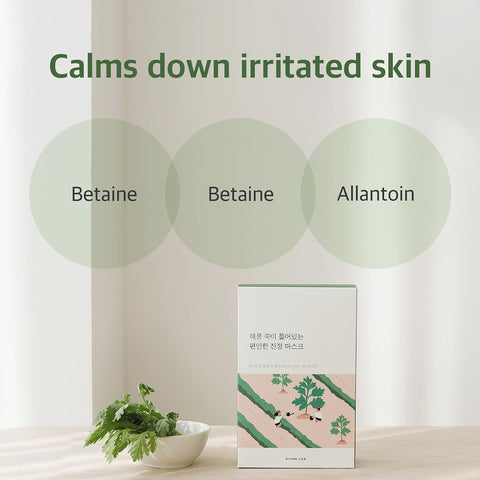 Round Lab Mugwort Calming Sheet Mask - 91.45% Mugwort Extract, 25ml (10 Pack) - Image 6