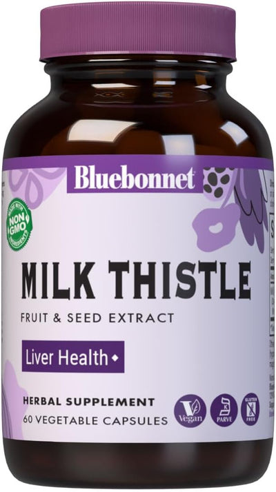 BlueBonnet Milk Thistle Extract - Vegetable Capsules, 60 Count