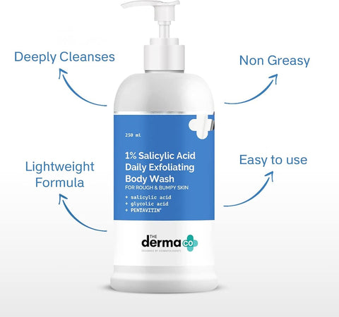 The Derma Co Exfoliating Body Wash - 1% Salicylic Acid & Pentavitin, 250ml - Image 3