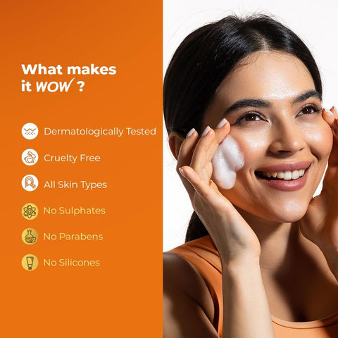 Wow Skin Science Vitamin C Foaming Face Wash with Brush - 150ml - Image 4