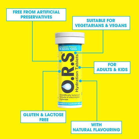 ORS Hydration Tablets - Electrolytes, Lemon & Blackcurrant, 96 Tablets - Image 3