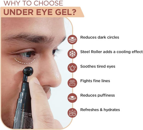 The Man Company Under Eye Gel - Caffeine & Hyaluronic Acid - 15g - Image 8