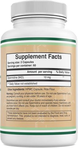 Doublewood Spermidine Supplement - 10mg, 120 Capsules - Image 4