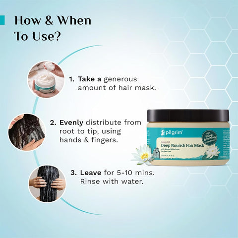 Pilgrim Argan Oil Hair Mask with White Lotus & Camellia - 200ml - Image 6