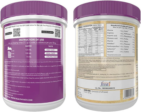 Healthyhey Nutrition Gold Series Hydrolysed Bovine Collagen Type 1 & 3, 200 G, Orange