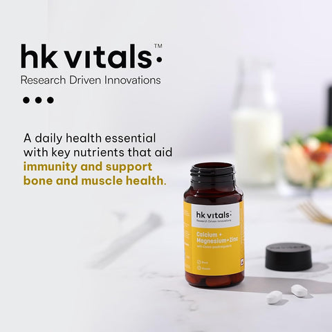 HK Vitals Calcium Magnesium & Zinc Tablets with Vitamin D3 - 90 Count - Image 2