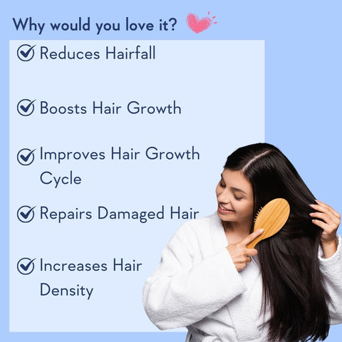 Wishcare Hair Growth Serum Concentrate - Redensyl, Anagain, Caffeine, Biotin, Keratin & Rice Water
