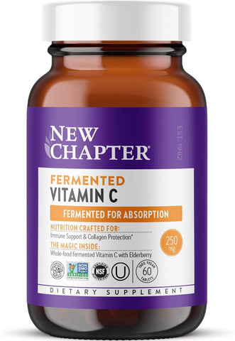New Chapter Vitamin C + Elderberry - Fermented Capsules, 60 Count