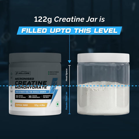 Wellcore Creatine Monohydrate Powder - Tropical Tango, 122g - Image 2