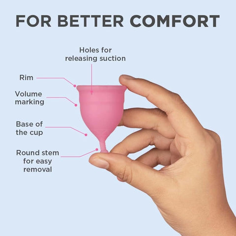 Pee Safe Menstrual Cup Medium - Medical Silicone, Pink - Image 7