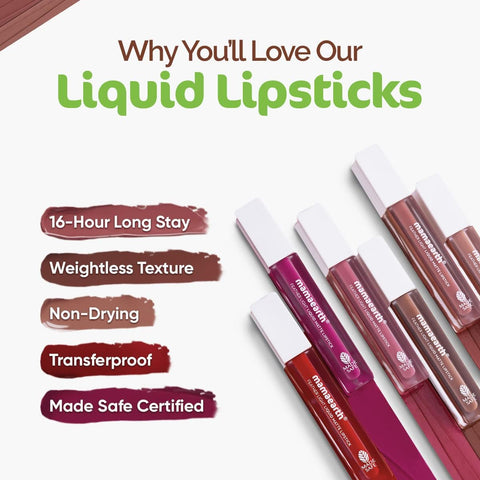 Mamaearth Feather Light Liquid Matte Lipstick with Coconut Oil - 02 Nude Punch, 1.2 ml - Image 3