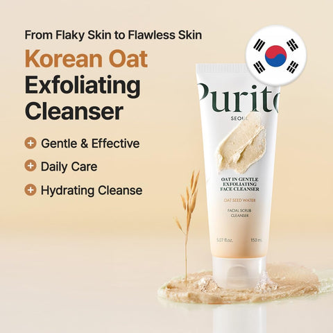 Purito Oat Gentle Exfoliating Facial Scrub Cleanser - 150ml - Image 3