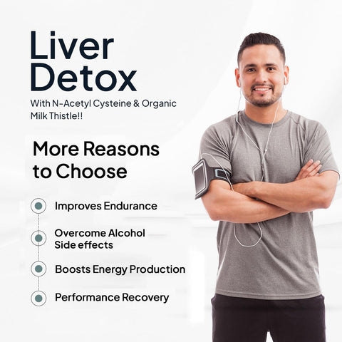 Miduty Liver Detox Supplement Milk Thistle with N-Acetyl Cysteine 900 mg - 60 Veg Capsules