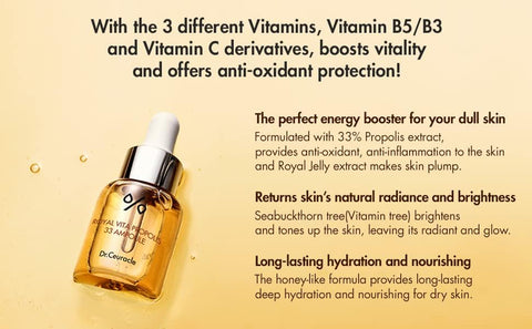 Dr. Ceuracle Royal Vita Propolis 33 Ampoule - Propolis & Vitamin Serum, 15ml - Image 2