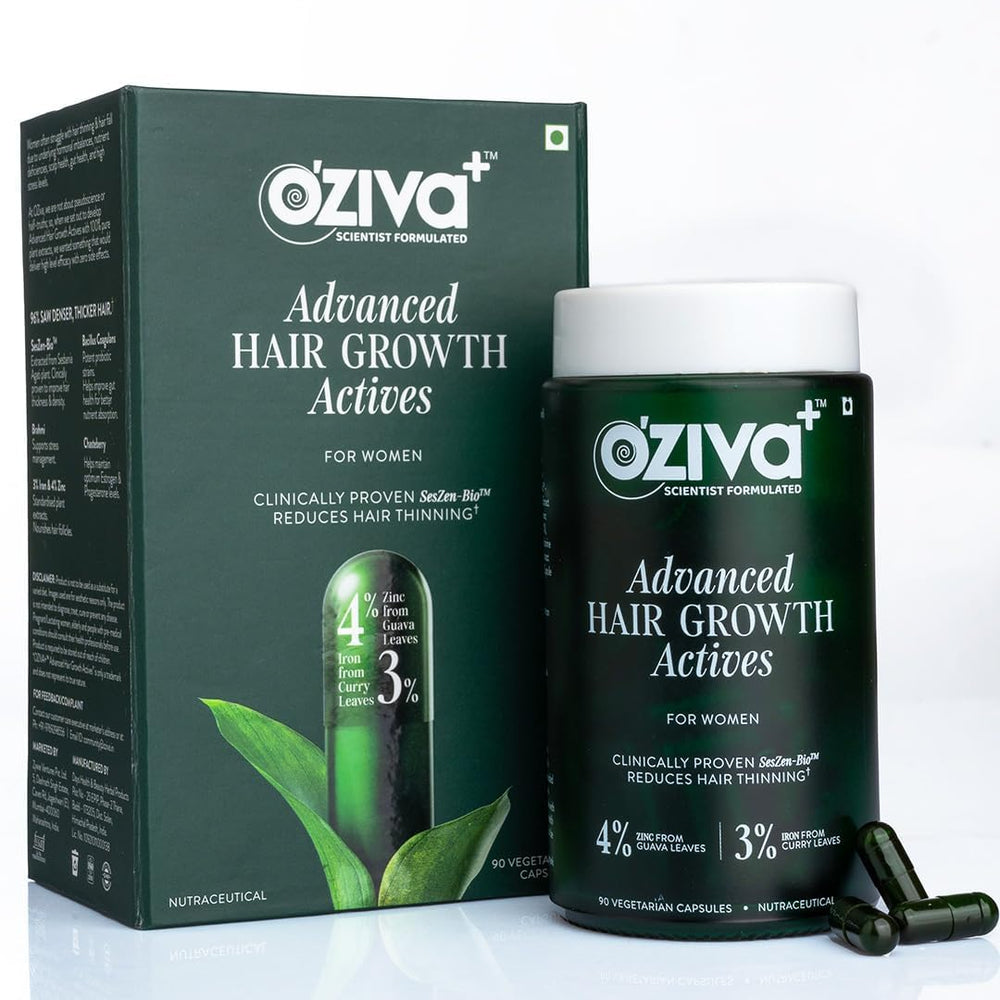 Oziva Advanced Hair Growth Actives - 90 Capsules