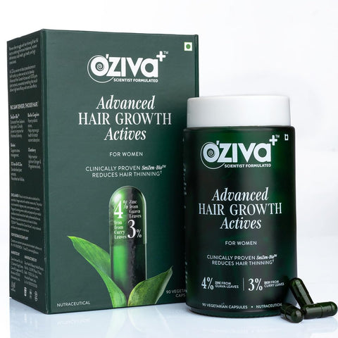 Oziva Advanced Hair Growth Actives - 90 Capsules