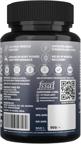 Aadar Power Build Ayurvedic Muscle Mass Gainer - 30 Capsules - Image 4