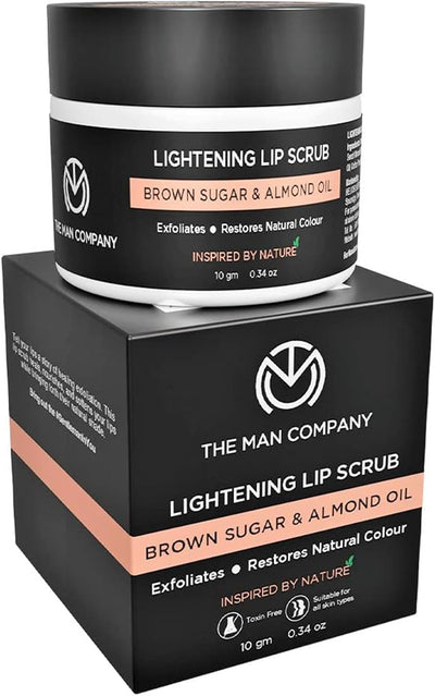 The Man Company Lip Scrub - Brown Sugar & Almond Oil, 10g