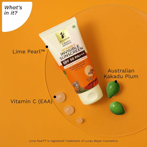 Pilgrim Vitamin C Invisible Sunscreen SPF 50 PA+++ Gel – 45ml - Image 3