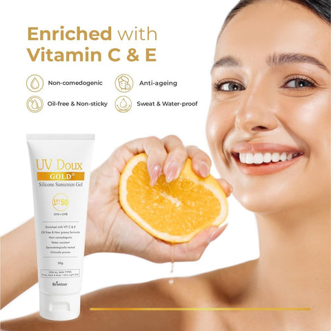 Brinton UV Doux Gold Silicone Sunscreen Gel 50g