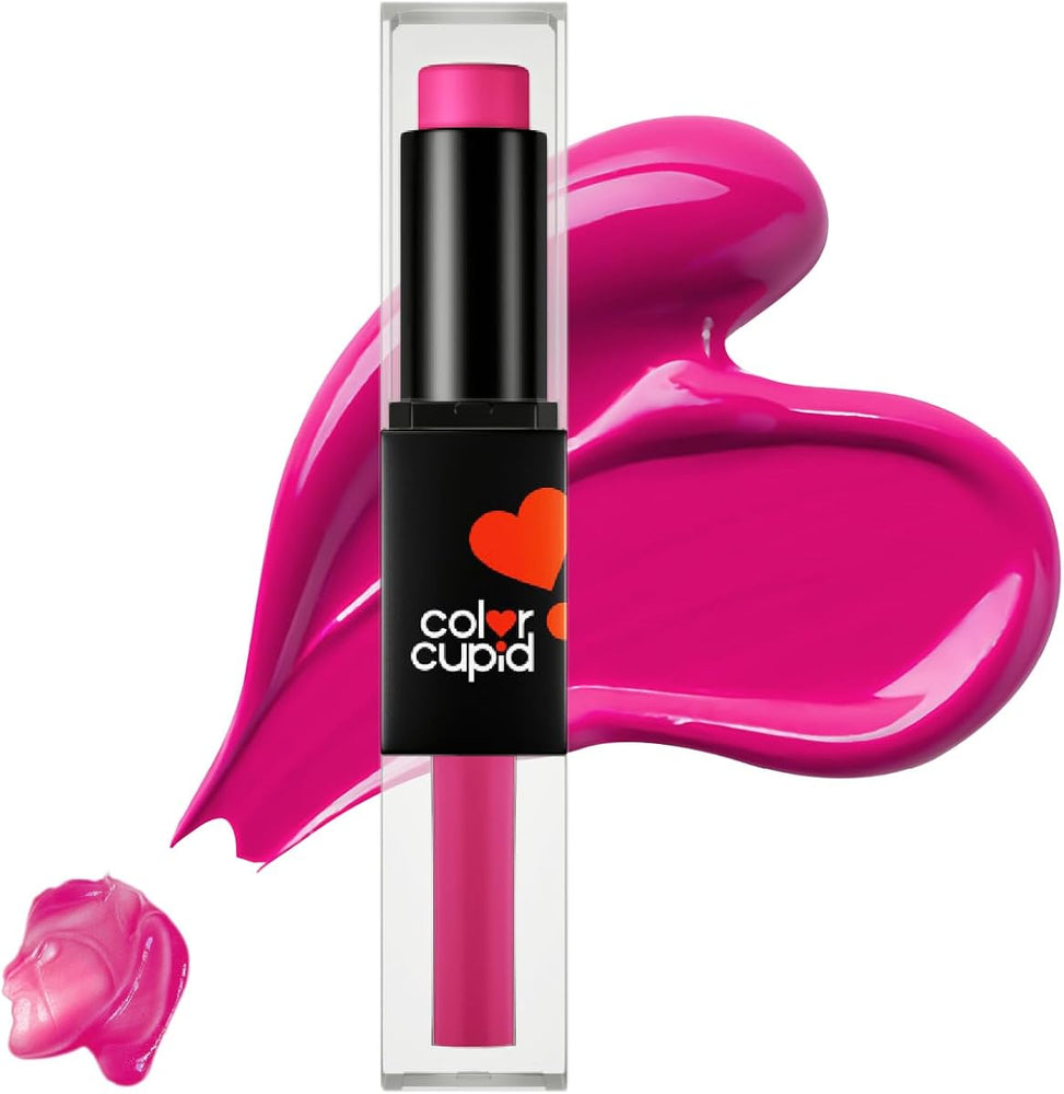 Color Cupid Flirtfuchsia LB3 Lip Balm + Liquid Lipstick Duo - 2-in-1