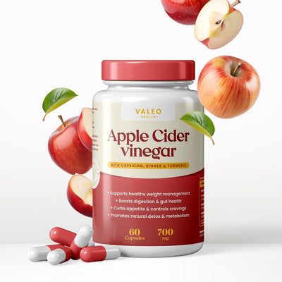 Valeo Apple Cider Vinegar Capsules with Mother - 60 Count