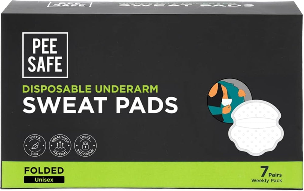 Pee Safe Sweat Pads - Folded, Disposable Underarm Protection, 14N