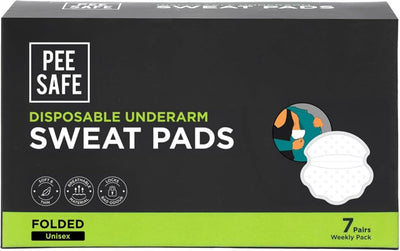 Pee Safe Sweat Pads - Folded, Disposable Underarm Protection, 14N