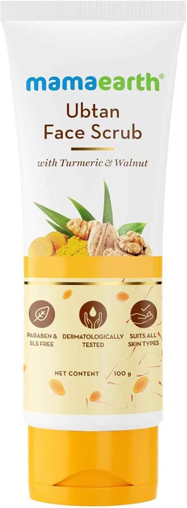 Mamaearth Ubtan Face Scrub with Turmeric & Walnut, 100 ml