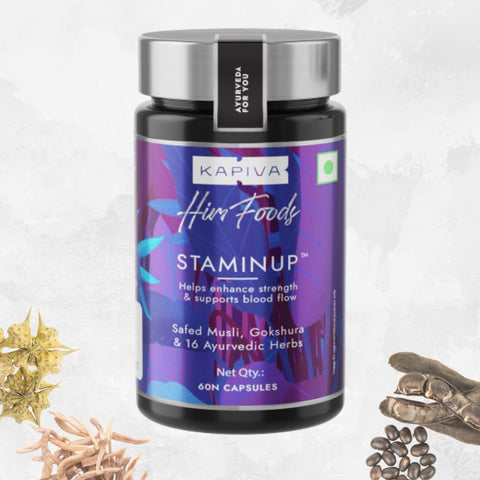 Kapiva StaminUP Capsules - Ayurvedic Formula with Safed Musli & Gokshura, 60 Capsules Pack of 2 - Image 2