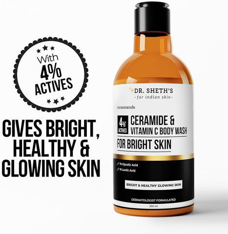 Dr. Sheth's Ceramide & Vitamin C Body Wash - Nourishing, Brightening - 250mL - Image 3