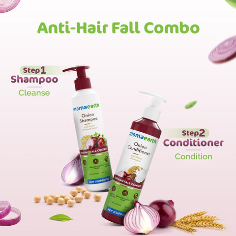 Mamaearth Onion Anti Hairfall Shampoo & Conditioner Combo - 250ml Each - Image 7