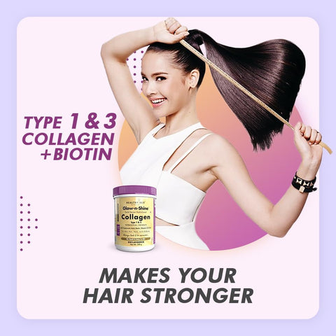 HealthyHey Collagen Gold Series Powder with Hyaluronic Acid, Biotin & Vitamin C - 200g - Image 4