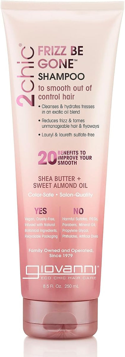 Giovanni 2Chic Frizz Be Gone Shampoo with Shea Butter & Almond Oil, 8.5 oz