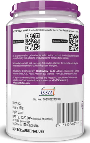 HealthyHey NAC 500mg - 120 Vegetarian Capsules - Non-GMO, Gluten Free - Image 8