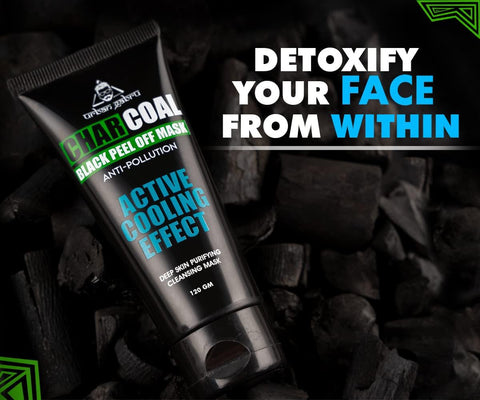 Urban Gabru Charcoal Peel Off Mask with Activated Bamboo Charcoal - 120g - Image 3