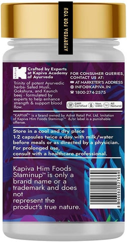 Kapiva StaminUP Capsules - Ayurvedic Herbal Blend with 17 Herbs & 4 Bhasmas - 60 Capsules - Image 7