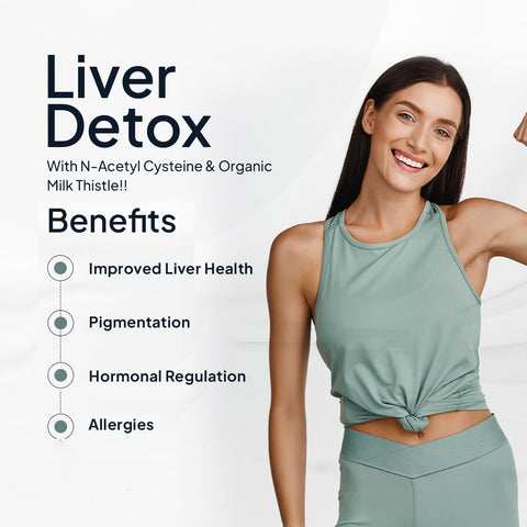Miduty Liver Detox Supplement Milk Thistle with N-Acetyl Cysteine 900 mg - 60 Veg Capsules