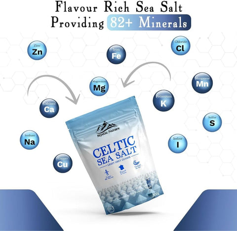 Mystic Nature Celtic Sea Salt - 100% Natural Unrefined, 500g - Image 3